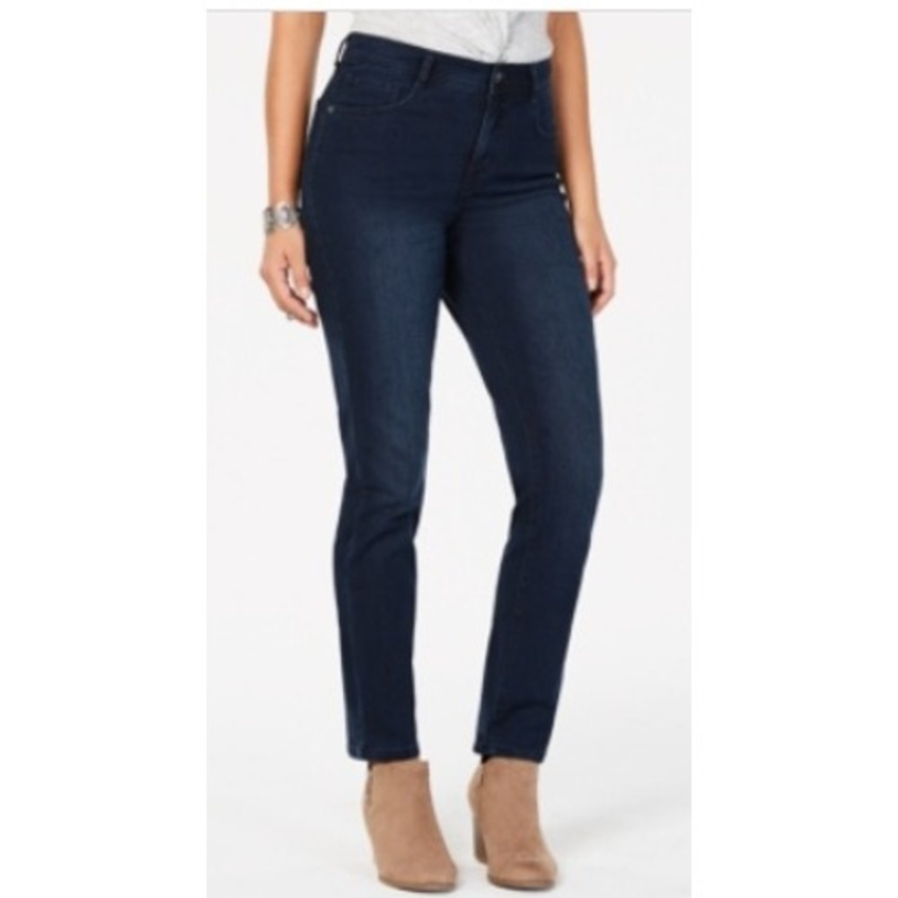 NWT Style & Co Women's Slim Leg Tummy Control Denim Blue Jeans Stretch 18 $49